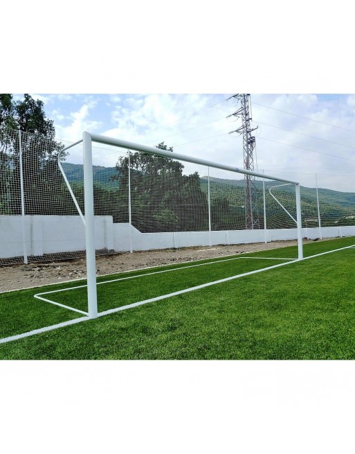 JUEGO PORTERÍAS ALUMINIO FÚTBOL 11 120X100 MM FIJAS
