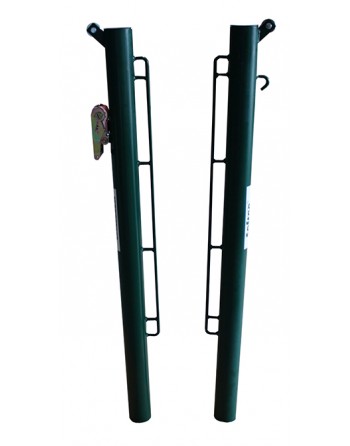 JUEGO POSTES PÁDEL METÁLICOS Ø 80MM FIJOS