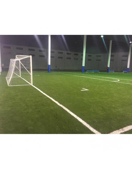 JUEGO PORTERÍAS FÚTBOL 7 METÁLICAS FIJAS TUBO 100 MM REGLAMENTARIAS