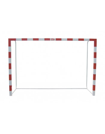 JUEGO DE 2 PORTERÍAS F.SALA/BALONMANO METÁLICAS TRASLADABLES 80X80MM CON BASE DE TUBO REDONDO