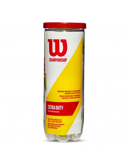 BOTE 3 PELOTAS TENIS WILSON "CHAMPIONSHIP XD"