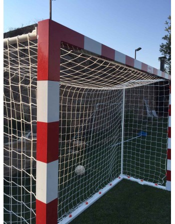 JGO PORTERÍAS F.SALA/BALONMANO METÁLICAS TRASLADABLES 80X80MM CON BASE 80X40MM