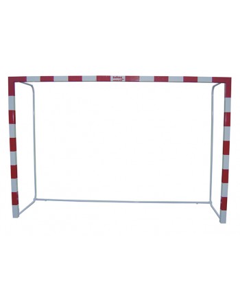JUEGO PORTERÍAS ALUMINIO BALONMANO-FÚTBOL SALA 80X80 TRASLADABLES CON BASE TUBO REDONDO