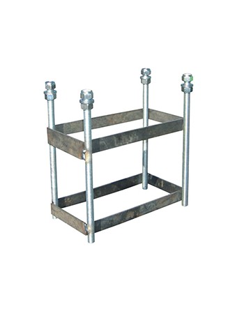 JUEGO CANASTAS BALONCESTO MONOTUBO NEW TUBO 140X140 MM FIJAS CON BASE PARA ANCLAJE VUELO 2,25 MTS