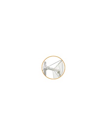 JUEGO DE 2 CANASTAS BALONCESTO DELUXE MONOTUBO FIJAS CON BASE PARA ANCLAJE -SIN TABLERO NI ARO-