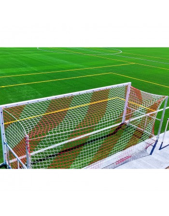JUEGO DE 2 REDES FUTBOL 11 4 MM POLIPROPILENO MALLA 120 BICOLOR