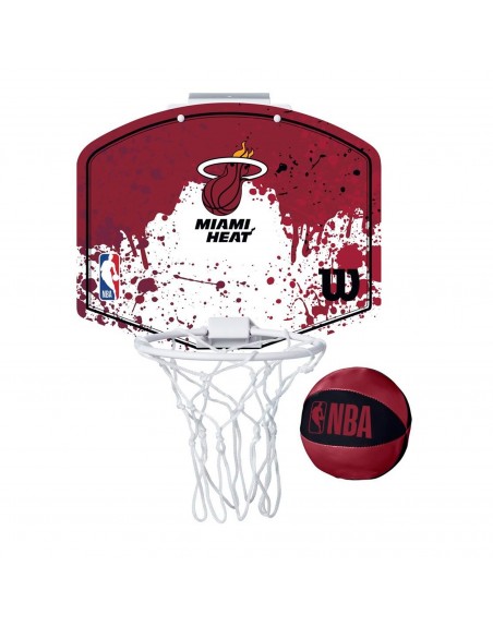 SET MINICANASTA WILSON NBA TEAM MINI HOOP HEAT