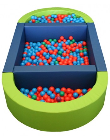 PISCINA OVALADA PLUS LLENADO PELOTAS, 300X150X40CM ALTO X 15CM ANCHO (TRANSFORMABLE EN DOS)