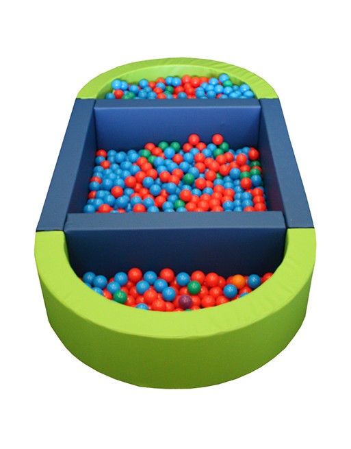 PISCINA OVALADA PLUS LLENADO PELOTAS, 300X150X40CM ALTO X 15CM ANCHO (TRANSFORMABLE EN DOS)