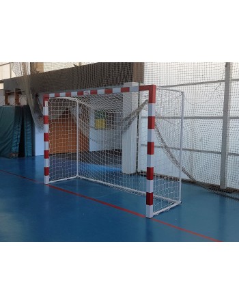 JUEGO DE 2 PORTERÍAS F.SALA/BALONMANO METÁLICAS TRASLADABLES 80X80MM CON BASE DE TUBO REDONDO