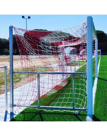 JGO PORTERÍAS AL. FÚTBOL7 90MM ABATIBLES ARQUILLOS GALV CALIENTE