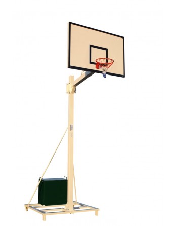 JUEGO DE 2 CANASTAS BALONCESTO DELUXE MONOTUBO TUBO 100 TRASLADABLE 2 RUEDAS CON CARRO  -SIN TABLERO, ARO