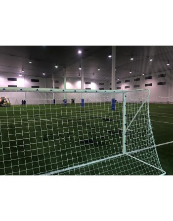 JUEGO PORTERÍAS FÚTBOL 7 METÁLICAS FIJAS TUBO 100 MM REGLAMENTARIAS