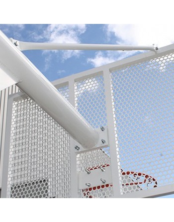 JUEGO DE 2 CANASTAS ANTIVANDALICAS MINIBASKET NEW TUBO 114 MM LACADA -INCLUYE AROS, REDES Y TABLEROS-