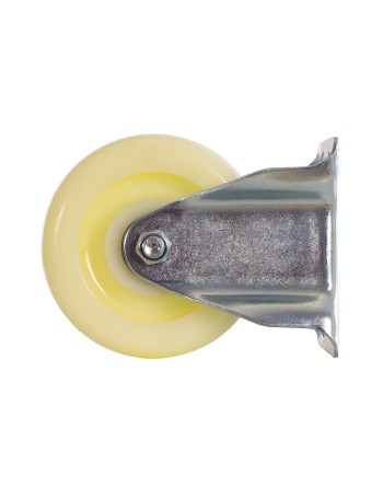 RUEDA DE NYLON FIJA CON ESTRUCTURA METÁLICA