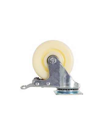 RUEDA DE NYLON GIRATORIA CON FRENO