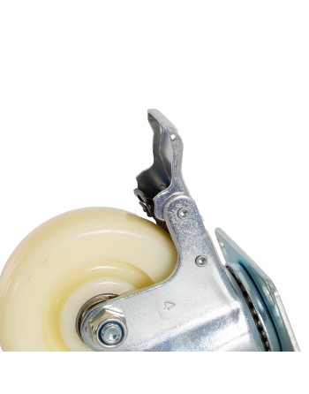 RUEDA DE NYLON GIRATORIA CON FRENO