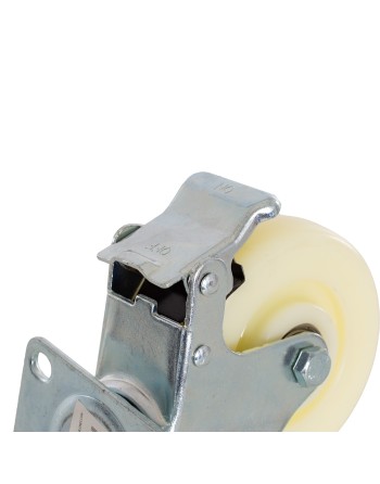 RUEDA DE NYLON GIRATORIA CON FRENO