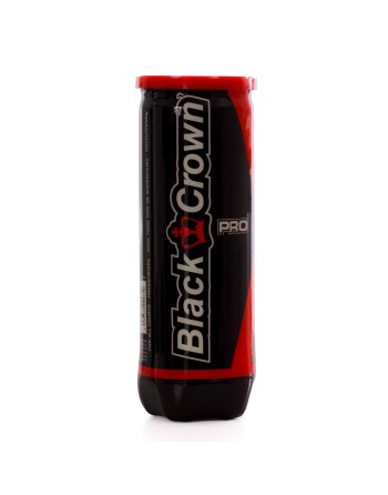 BOTE DE 3 PELOTAS DE PÁDEL BLACK CROWN PRO