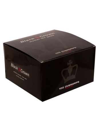 CAJA 100 OVERGRIPS BLACK CROWN LISOS BLANCOS