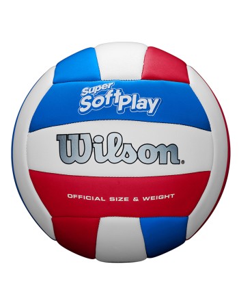 BALÓN VOLEIBOL WILSON SOFT PLAY VB RED/WHITE/BLUE