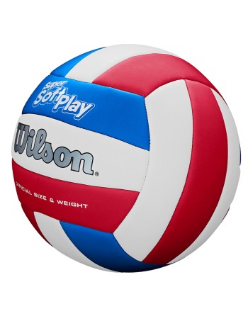 BALÓN VOLEIBOL WILSON SOFT PLAY VB RED/WHITE/BLUE
