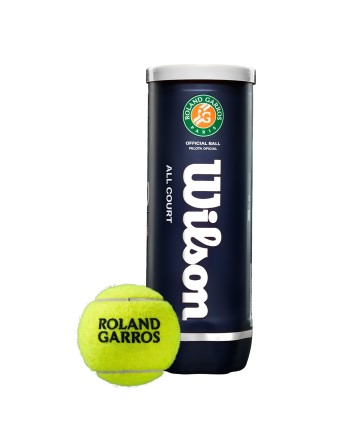 BOTE DE 3 PELOTAS TENIS WILSON ROLAND GARROS ALL