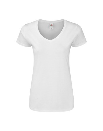 CAMISETA FRUIT OF THE LOOM LADIES ICONIC 150 V-NECK T