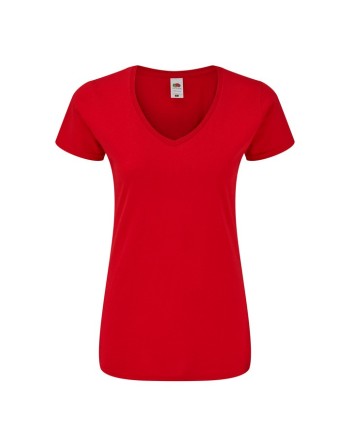 CAMISETA FRUIT OF THE LOOM LADIES ICONIC 150 V-NECK T