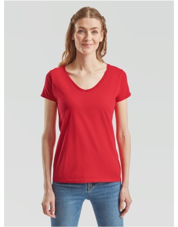 CAMISETA FRUIT OF THE LOOM LADIES ICONIC 150 V-NECK T