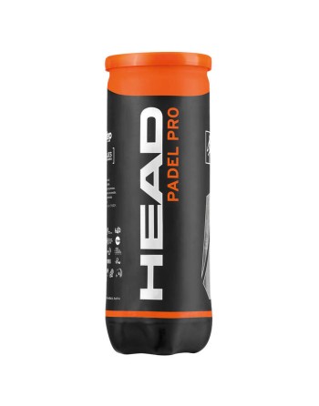BOTE DE 3 PELOTAS DE PÁDEL HEAD PADEL PRO RFID