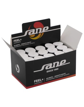 CAJA DE 45 OVERGRIPS SANE FEEL LISOS BLANCOS