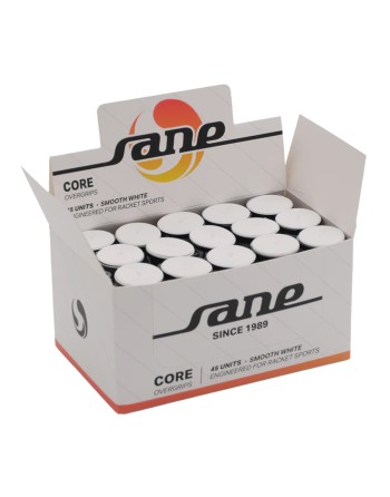 CAJA DE 45 OVERGRIPS SANE CORE LISOS BLANCOS