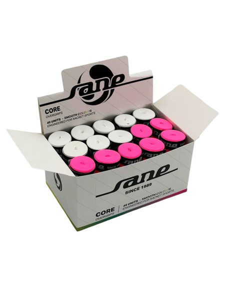 CAJA DE 45 OVERGRIPS SANE CORE LISOS MULTICOLOR