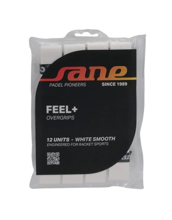BLISTER DE 12 OVERGRIPS SANE LISOS BLANCOS
