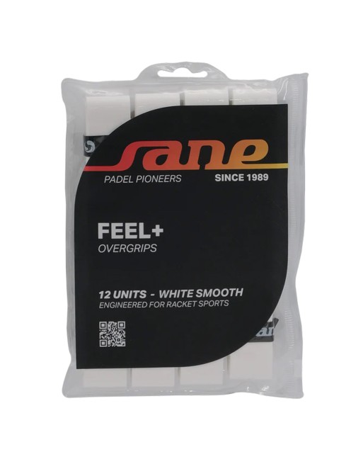 BLISTER DE 12 OVERGRIPS SANE LISOS BLANCOS