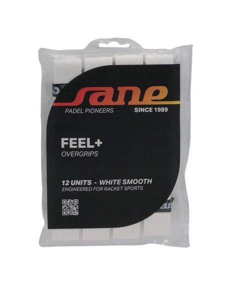 BLISTER DE 12 OVERGRIPS SANE LISOS BLANCOS