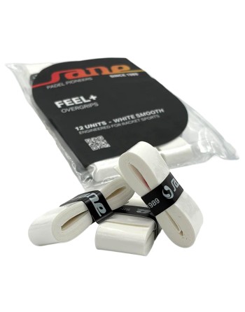 BLISTER DE 12 OVERGRIPS SANE LISOS BLANCOS