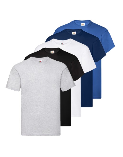 PACK DE 5 CAMISETAS FRUIT OF THE LOOM ORIGINAL T