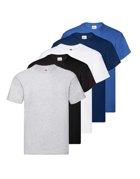 PACK DE 5 CAMISETAS FRUIT OF THE LOOM ORIGINAL T