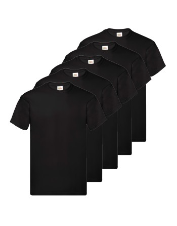 PACK DE 5 CAMISETAS FRUIT OF THE LOOM ORIGINAL T