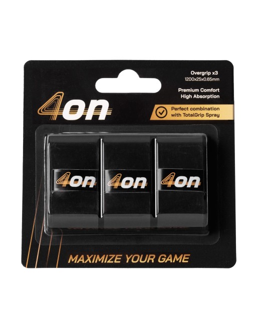 OVERGRIP NEGRO 4ON PREMIUM COMFORT - 3 PIEZAS