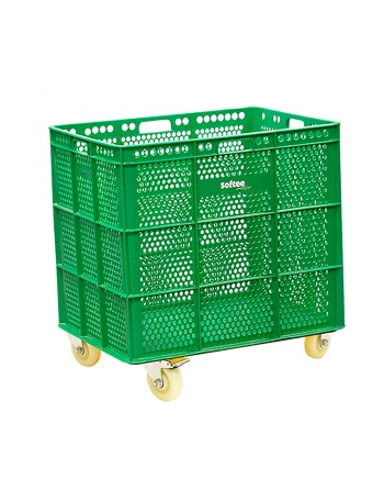 BANASTA CON RUEDAS INOX