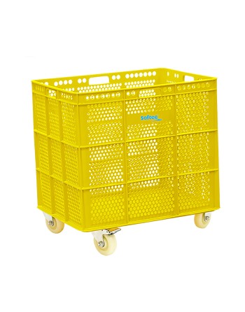 BANASTA CON RUEDAS INOX