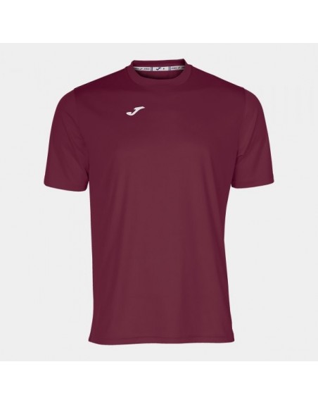T-SHIRT COMBI BURGUNDY S/S