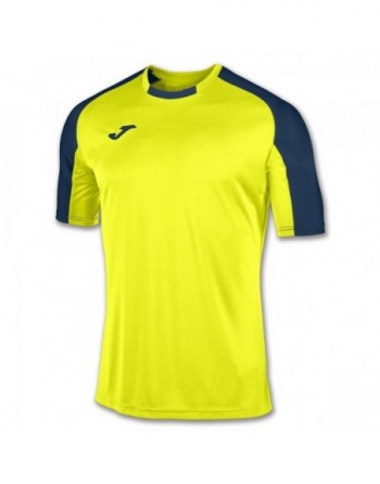 CAMISETA ESSENTIAL AMARILLO FLUOR-MARINO M/C