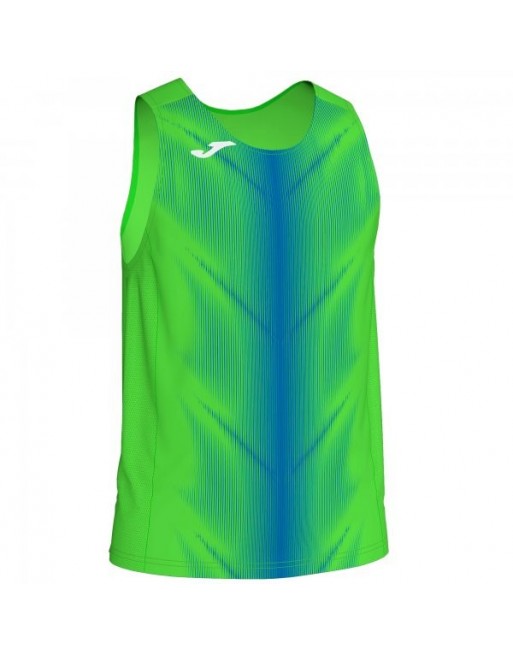 OLIMPIA T-SHIRT FLUOR GREEN-ROYAL SLEEVELESS