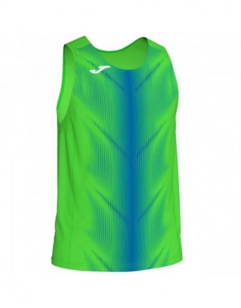 OLIMPIA T-SHIRT FLUOR GREEN-ROYAL SLEEVELESS