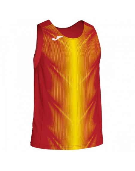 OLIMPIA T-SHIRT RED-YELLOW SLEEVELESS