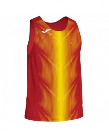OLIMPIA T-SHIRT RED-YELLOW SLEEVELESS
